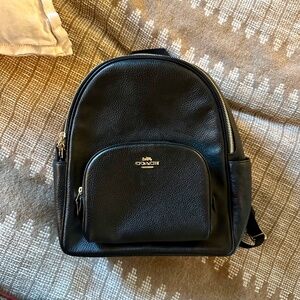 Coach Court Backpack - Black Pebble Leather - Small Backpack